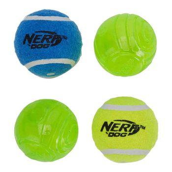 NERF TPR Tennis Balls for Puppies Small Dogs 4 Pack