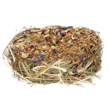 Rosewood Naturals Winter Flower 'n Hay Wreath Hanging Treat for Small Animals