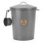 Scruffs Cantina 12L Steel Storage Pet Food Canister & Scoop Dark Grey