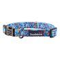 Doodlebone Trendy Tails Padded Dog Collar Blue 6-11