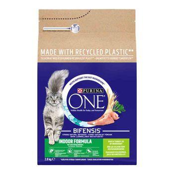 Purina One Indoor Turkey and Whole Grains Dry Cat Food 2.8kg Dry Cat Food