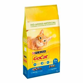 Go Cat Tuna Herring Veg Dry Cat Food 2kg Jollyes