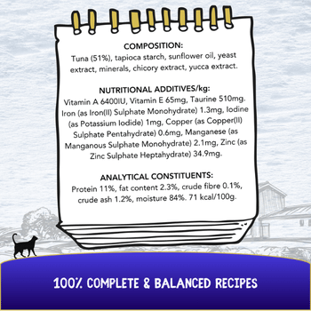 Cookhouse Luxury Complete Cat Food Tuna Pate Terrine 70g