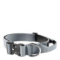 Bully Billows 4cm Combat Collar, Metal Grey, Medium