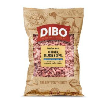 DIBO Free Flow Chicken, Salmon and Offal Raw Dog Food 1kg