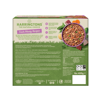 Harringtons Wet Meaty Dog Food 16x400g