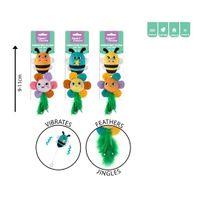 Smart Choice Plush Vibrating Bee & Flower Cat Toys 2 Pack