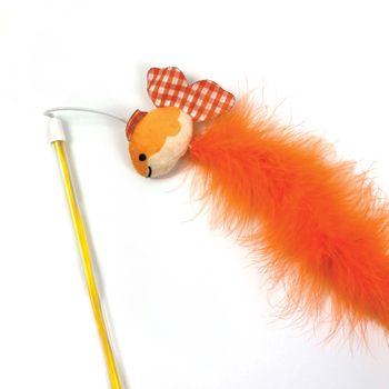 Tabby Patch Extra Long Goldfish Cat Teaser Toy