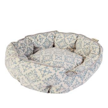 Dream Paws Scalloped Dog Bed Grey Medium