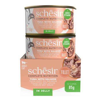 Schesir Complete and Balanced Wet Cat Food Salmon Fillet in Jelly 85g