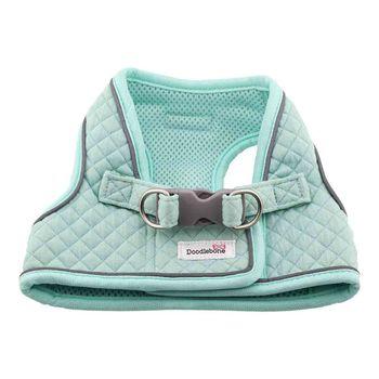 Doodlebone Snappy Mint Quilt Dog Harness 2