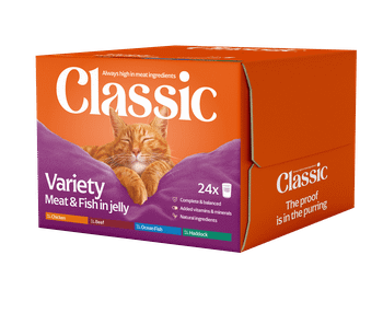 Butcher's Classic Adult Wet Cat Food Meat and Fish in Jelly Variety Pack Tins 24 x 400g
