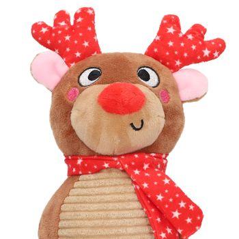 Rosewood Squeaky Plush & Rope Christmas Dog Toy