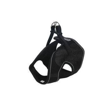 Rufus & Rosie Mesh Step-In Black Dog Harness, XS-S
