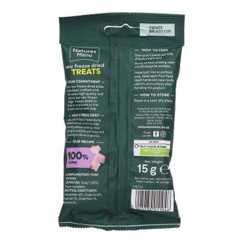 Natures Menu Freeze Dried Bites Turkey Raw Dog Food 15g
