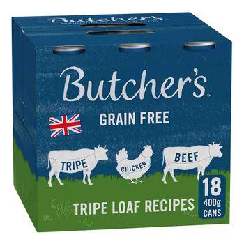 Butcher s Tripe Loaf Recipes Dog Food Tins 18 x 400g Jollyes