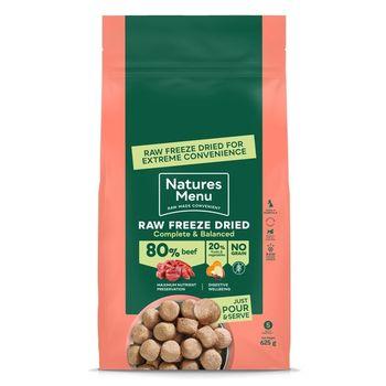 Natures Menu Freeze Dried Beef Nuggets Raw Dog Food 625g
