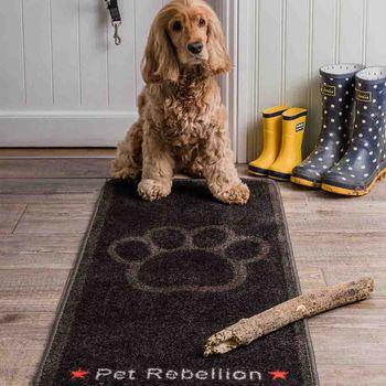 Pet Rebellion Stop Muddy Paws Black Dog Mat