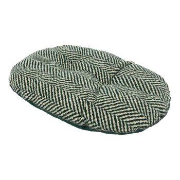 Danish Design Fleece Green Herringbone Quilted Dog Mattress Medium