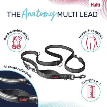 Halti Anatomy Multi Use Dog Lead in Grey, Small