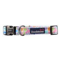 Doodlebone Trendy Tails Padded Dog Collar Pink 1-2