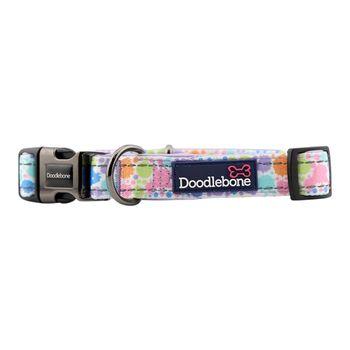 Doodlebone Trendy Tails Padded Dog Collar Pink 1-2