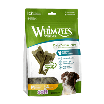 Whimzees by Wellness Soft Stix Medium Daily Dental Chew Value Bag 14 Pack