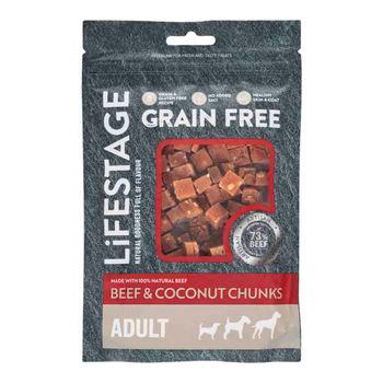 Lifestage Artisan Beef and Coconut Chunks Dog Treats, 80g