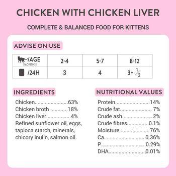 Schesir Baby Complete Wet Food for Kittens Chicken Liver in Fillets 70g