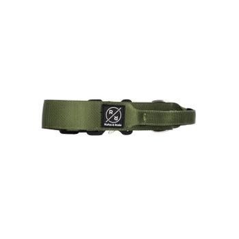 Rufus & Rosie Padded Handle Dog Collar, Medium, Khaki