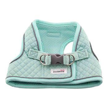 Doodlebone Snappy Mint Quilt Dog Harness 3