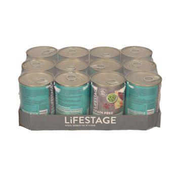 Lifestage Grain Free Duck & Tripe Chunks in Gravy Wet Dog Food 12x400g