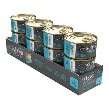 Schesir After Dark Complete Wet Cat Food Chicken & Quail Egg in Fillets 80g