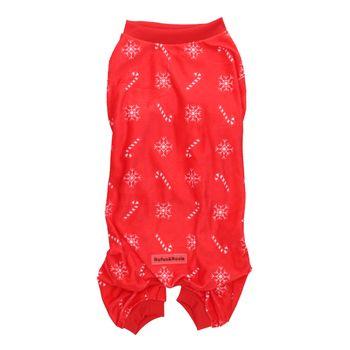 Rufus & Rosie Candy Cane Christmas Dog Pyjamas Small