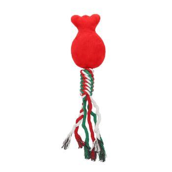 Rufus & Rosie Christmas Plush Rope Dog Toy Assorted