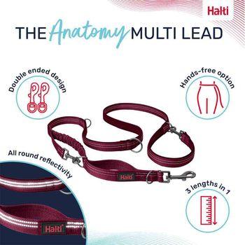 Halti Anatomy Multi Dog Lead Magenta Small
