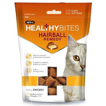 VetIQ Healthy Bites Hairball Remedy Treats For Cats and Kittens 65g Cat Dental Care