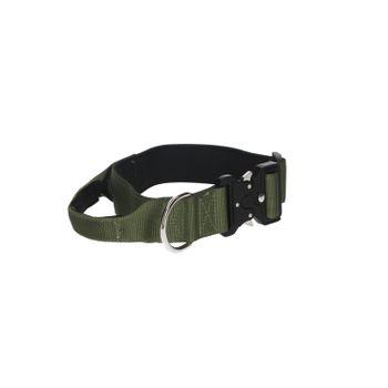 Rufus & Rosie Padded Handle Dog Collar, Medium, Khaki
