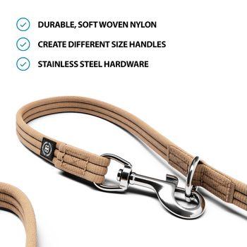 Bully Billows Double Ended Training Dog Lead Military Tan