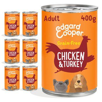 Edgard & Cooper Adult Wet Food Tin Chicken & Turkey 6x400g