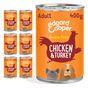 Edgard & Cooper Adult Wet Food Tin Chicken & Turkey 6x400g
