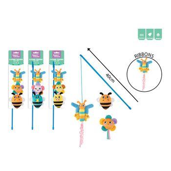 Smart Choice Plush Butterfly Cat Teaser Toys 3 Pack