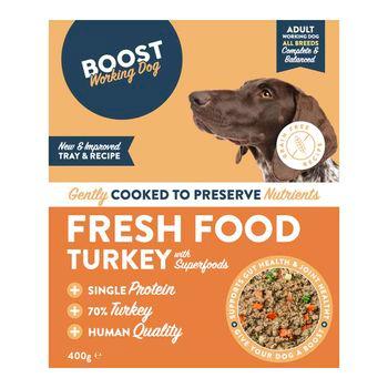 Boost Working Dog Turkey Fresh Dog Food Meal 400g