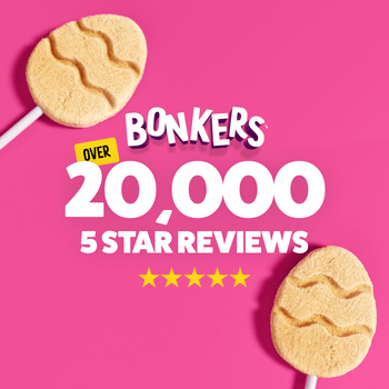 BONKERS Purrpops, Easter Edition Freeze Dried Chicken Flavoured Lollipop Cat Treats, 5 Pieces