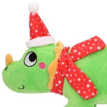 Smart Choice Squeaky Plush Dinosaur Christmas Dog Toy
