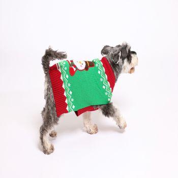 Rufus & Rosie Patterened Christmas Dog Sweater, S