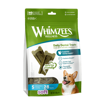 Whimzees by Wellness Soft Stix Small Daily Dental Chew Value Bag 28 Pack