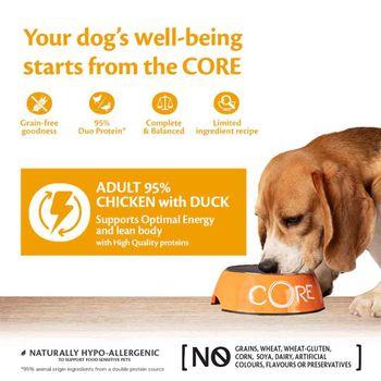 Wellness CORE Wet Dog Food 95% Duo Protein Chicken with Duck with Carrots Recipe 400g