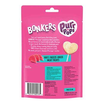 Bonkers Purrpops, Freeze Dried Tuna Flavoured Lollipop Cat Treats, 4 Pieces 