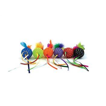 Tabby Patch Glitter Ball Rattler Cat Toy